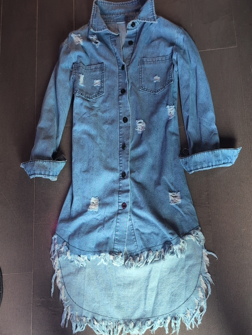 Distressed Denim Levi's Shirt Dress